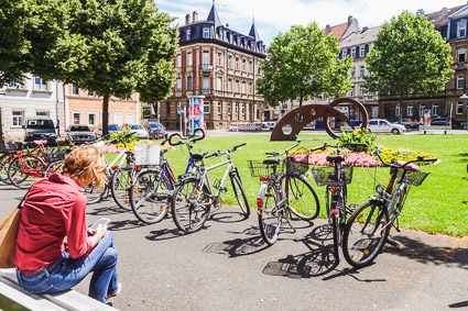 Unlocked bicycles in Bamberg, Germany