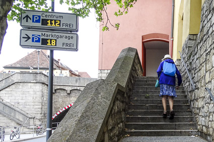 Steps to Old Main Bridge in Würzburg