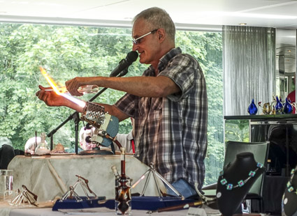 Glass-blowing demonstration, Emerald Waterways