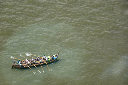 Rowing on the Rhine near Koblenz