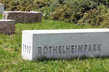 Röthelheimpark stone marker in Erlangen