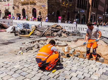 Street workers in Nuremberg