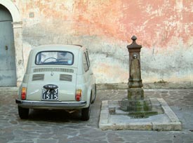 Fiat and fountain photo