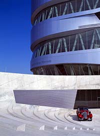 Mercedes-Benz Museum with vintage car