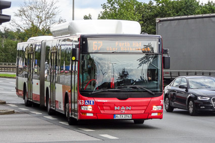 VGN Nr 67 bus to Fuerth Hauptbahnhof