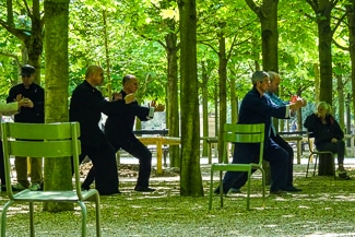 Tai Chi class in Jardin du Luxembourg