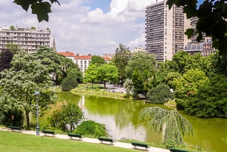 Parc Montsouris and apartment buildings, Paris