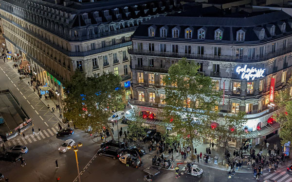 Galeries Lafayette area at night (from roof terrace).