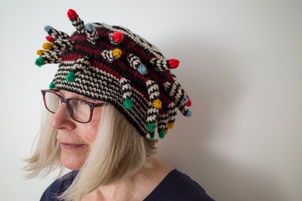 Cheryl Imboden with African hat from Beauvais public market