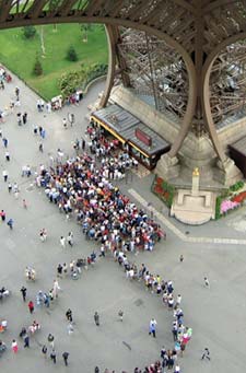 Eiffel Tower ticket line