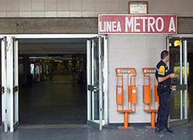 Metro Line A entrrance at Anagnina