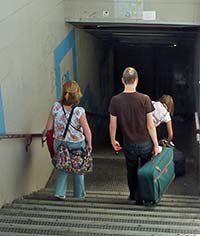 Stairs to Metro at Anagnina