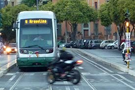 No 8 tram in Rome