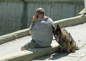 Grande Dixence Dam and dog