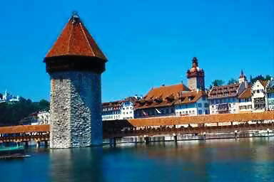 Lucerne Switzerland - Kapellbrücke and water tower