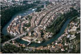 Bern - aerial view - Onion Market