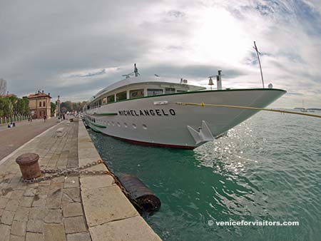 CroisiEurope's MICHELANGELO on Venice's Riva dei Sette Martiri