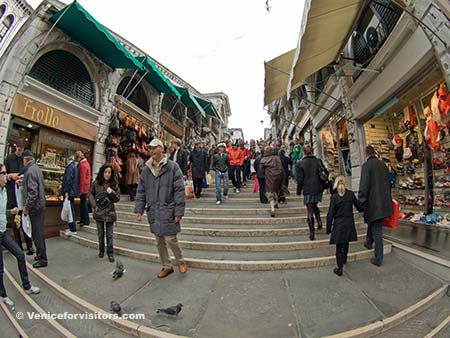 Shops on Rialto Bridge, Venice