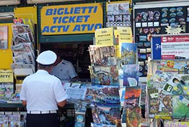 Newsstand in Piazzale Roma