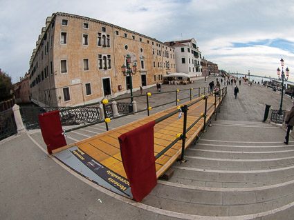 wheelchair ramp on venice bridge