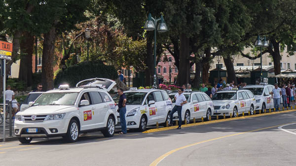 Venice taxis in Piazzale Roma.