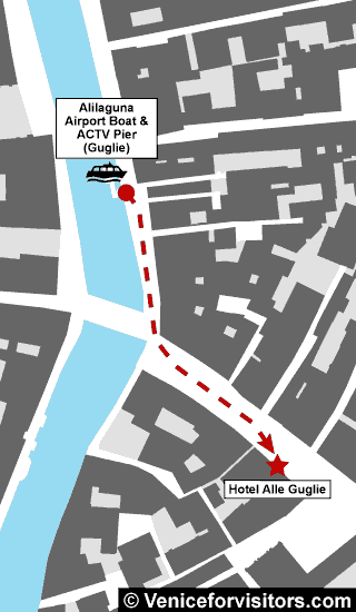 Hotel Alle Guglie directions map