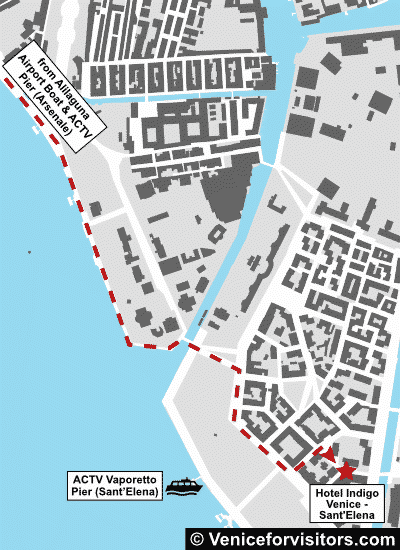 Hotel Indigo Venice - Sant'Elena map directions