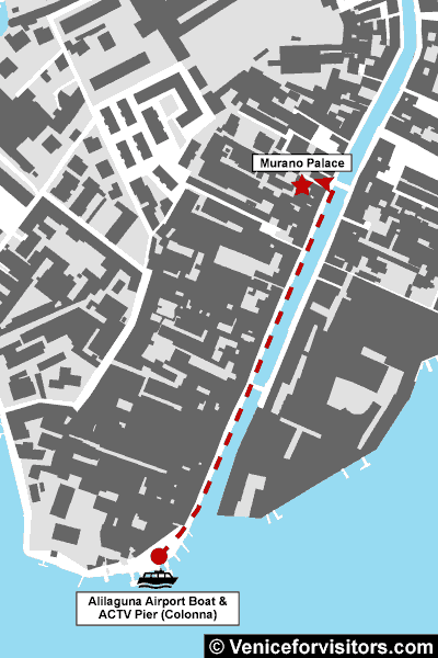 Murano Palace map directions