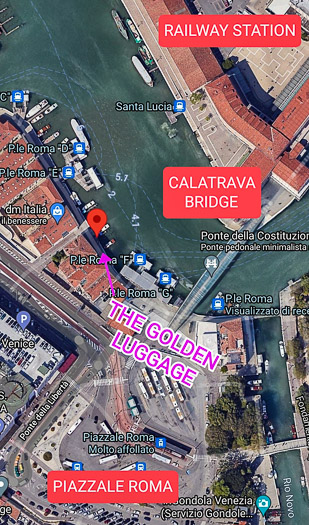 Map for The Golden Luggage, Venice